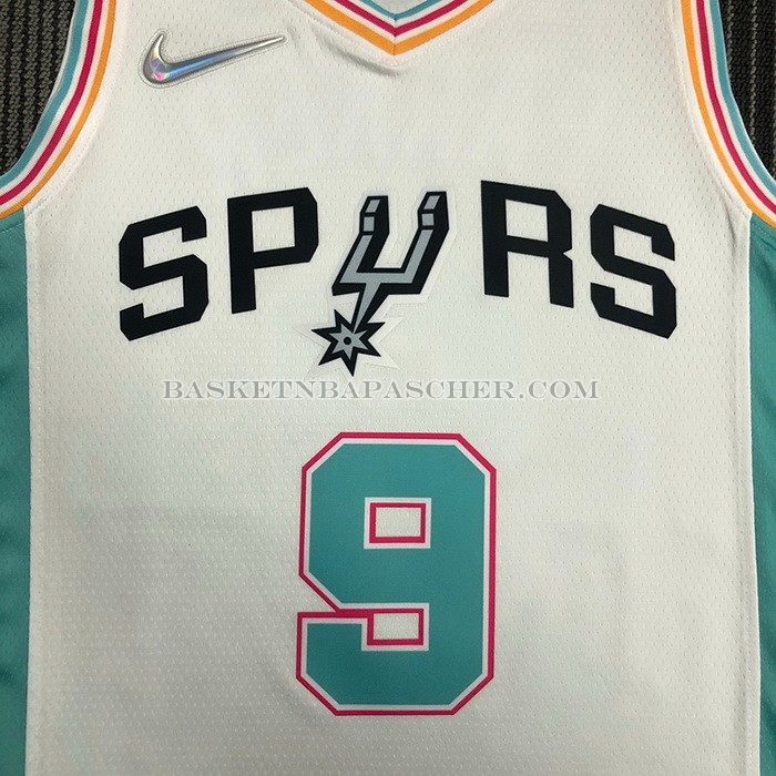Maillot San Antonio Spurs Tony Parker NO 9 Ville 2021-22 Blanc
